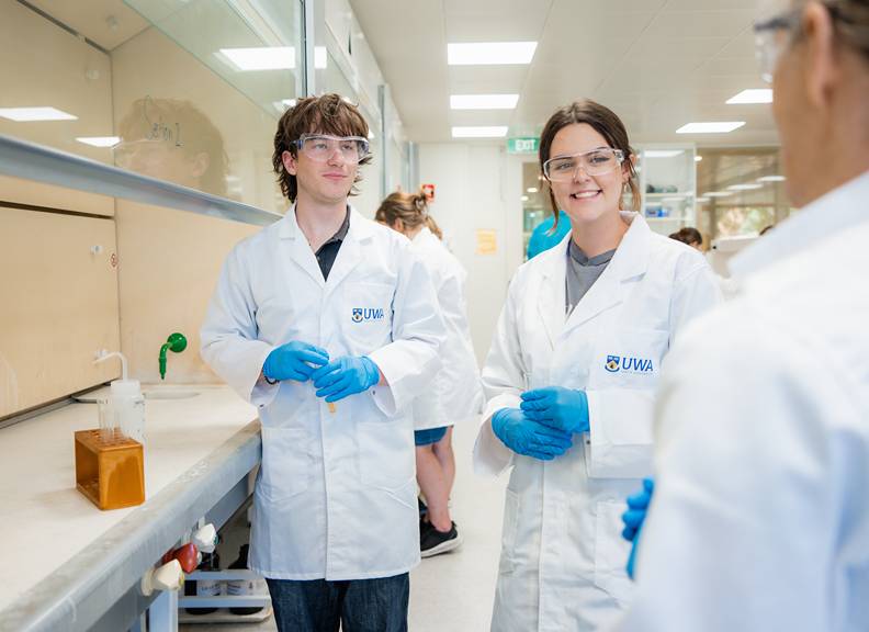 student in laboratory