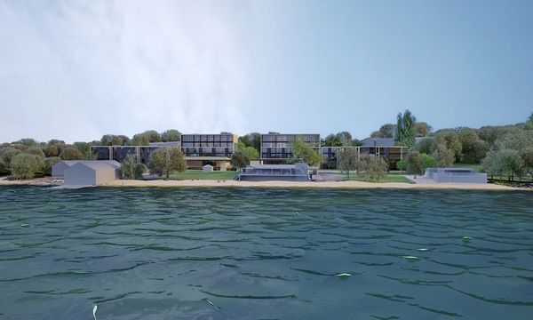 Artist impressions view from river