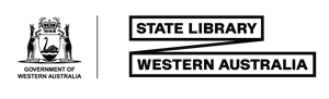 Coat of Arms (Western Australia) and State Library of Western Australia logo after 2023 rebranding