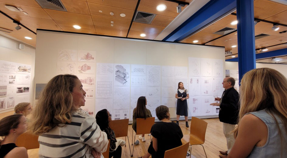 Architecture students presenting at UWA School of Design