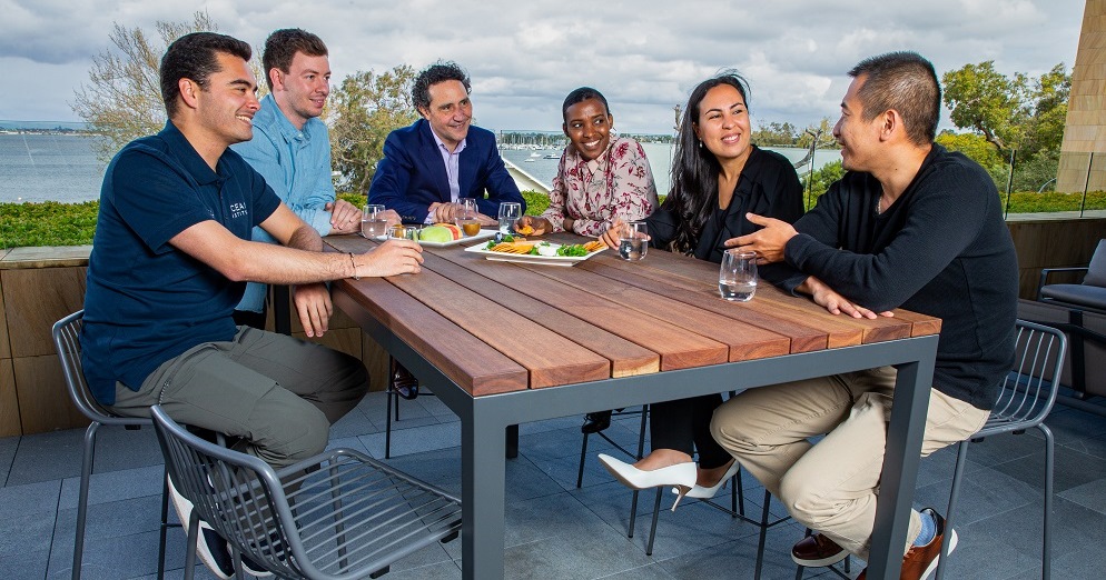 Professor James Arvanitakis with Forrest Fellows