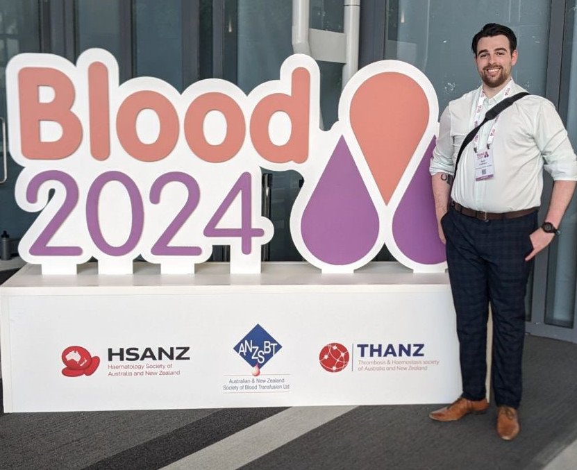 Ryan Collinson at the national Blood 2024 conference in Brisbane