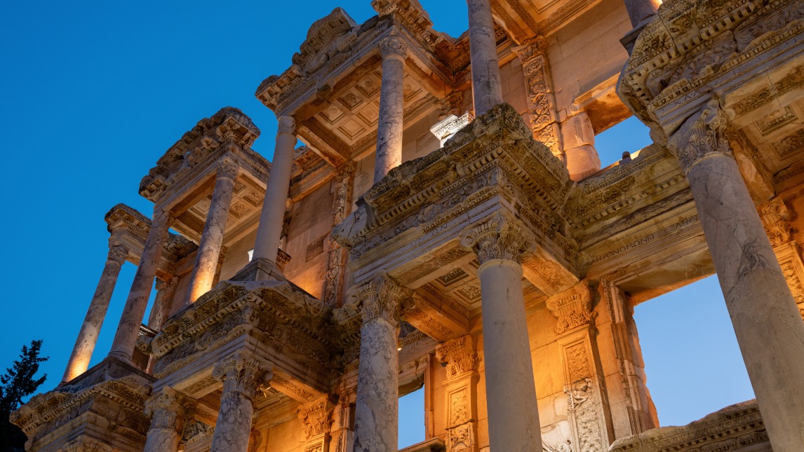 Celsus library in the Ancient City of Ephesus